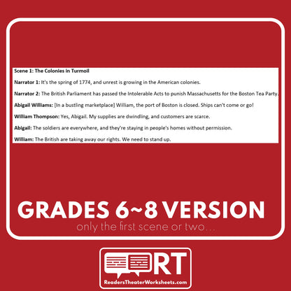 The First Continental Congress | U.S. History Readers Theater Script - ["Differentiated","Grades 3-5","Grades 6-8","U.S. History - Revolutionary War"]
