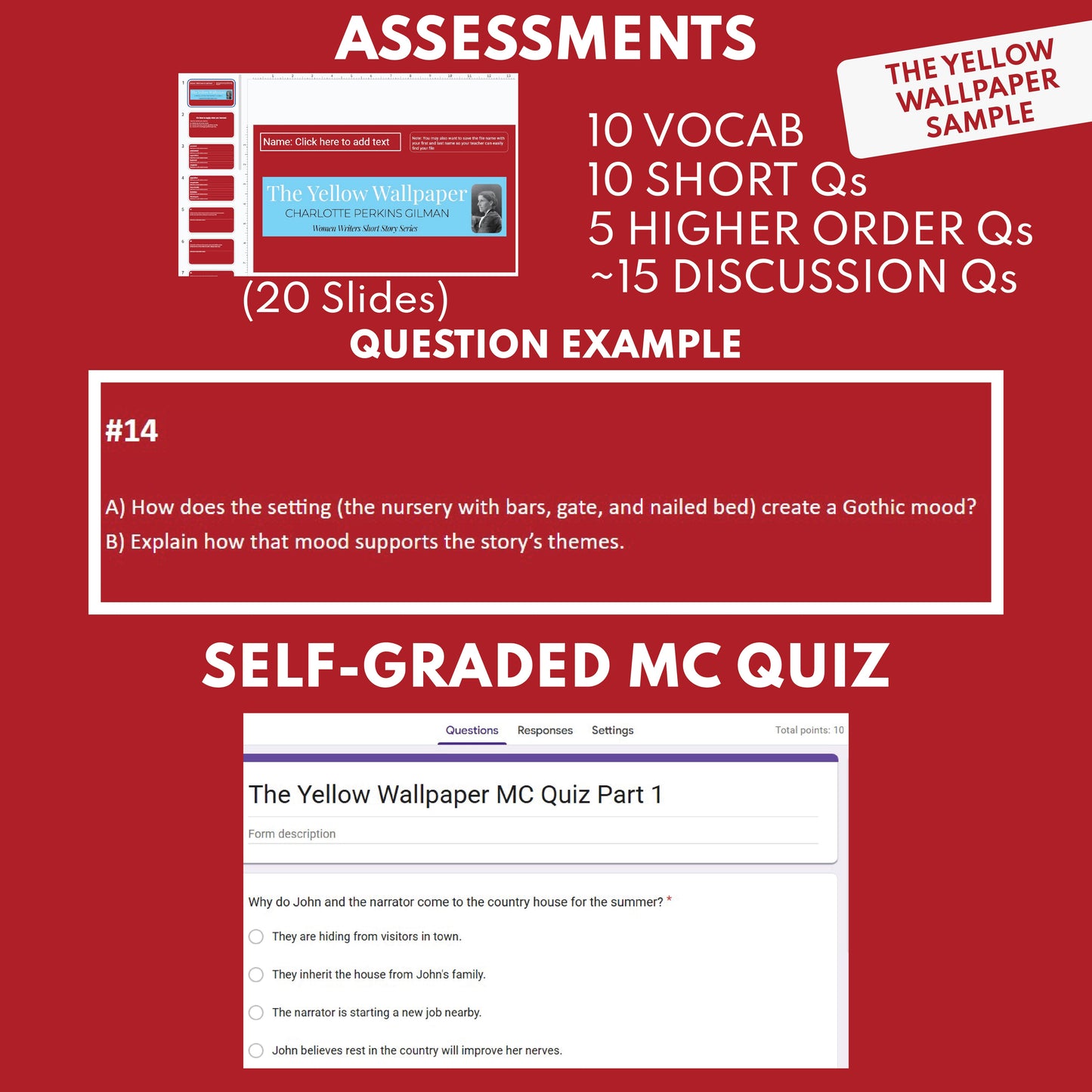 Miss Brill Differentiated Study Guide & Analysis Questions | No Prep | Katherine Mansfield