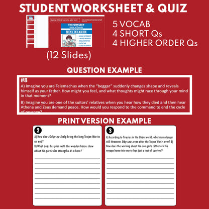 The Odyssey — Greek Mythology Mini Reader #12 | Grades 6–12