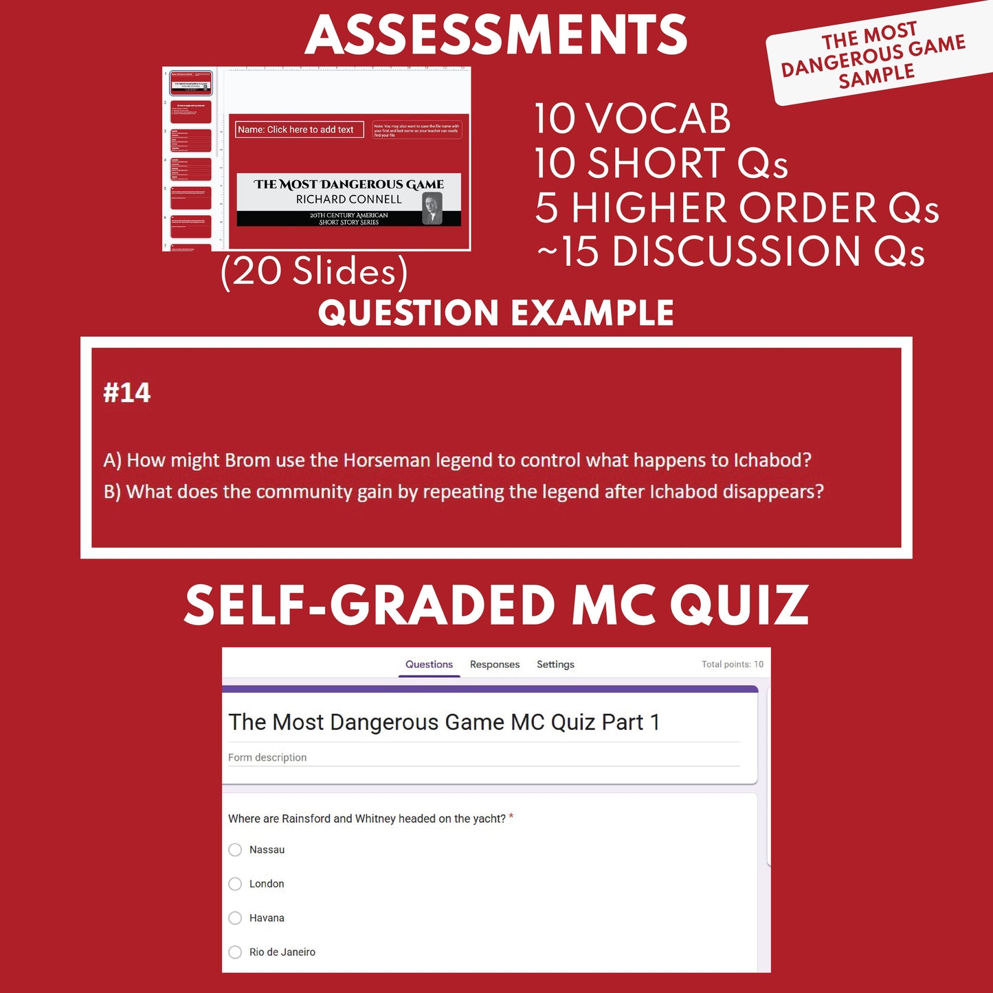 The Voice in the Night Differentiated Short Story Study Guide & Analysis | William Hope Hodgson