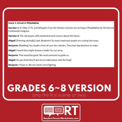 The Second Continental Congress | U.S. History Readers Theater Script - ["Differentiated","Grades 3-5","Grades 6-8","U.S. History - Revolutionary War"]