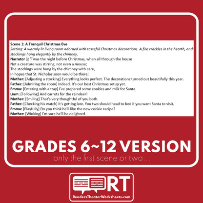 Twas the Night Before Christmas | Christmas Reader's Theater Script - ["Christmas Differentiated","Differentiated","Grades 3-5","Grades 6-8","Grades 9-12"]