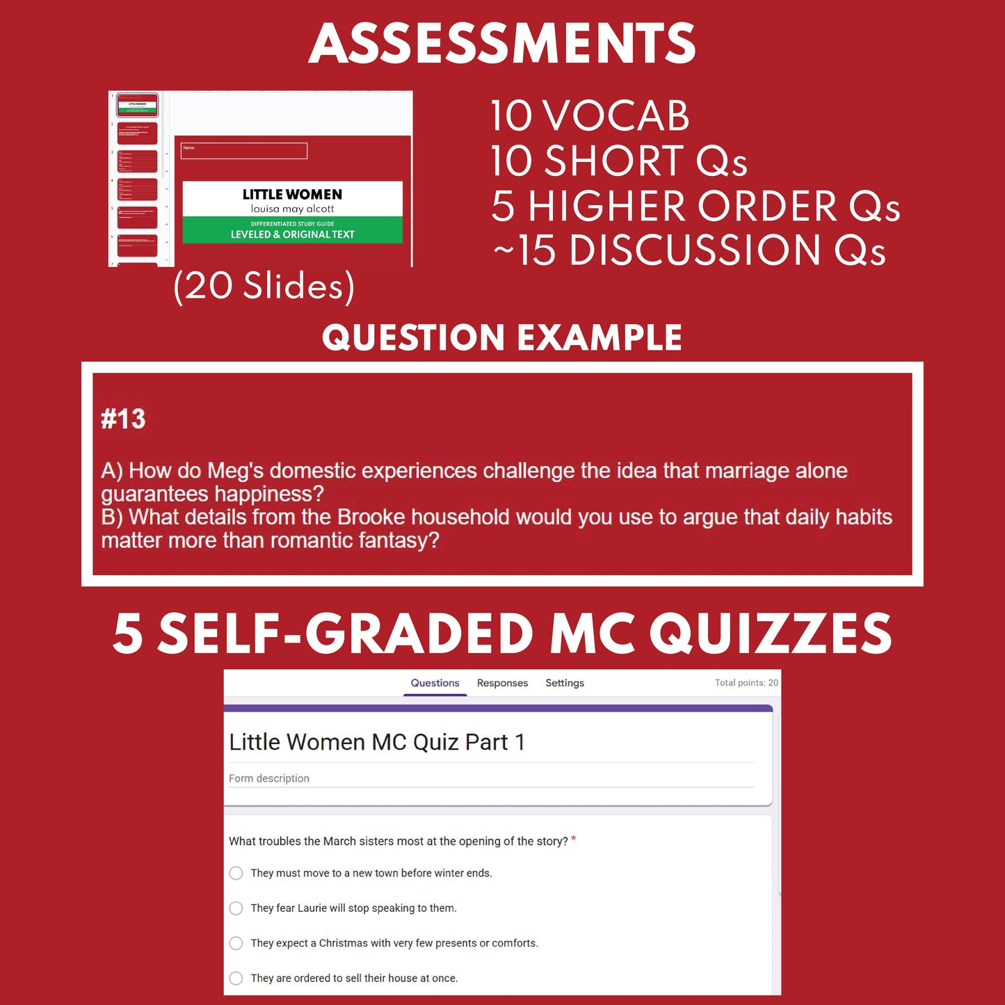 Preview page for the Little Women Study Guide study guide