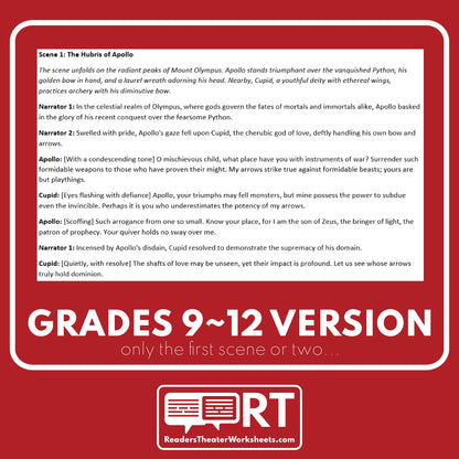 Daphne and Apollo Reader's Theater Script | Greek Mythology - ["Differentiated","Grades 6-8","Grades 9-12","Greek Mythology"]