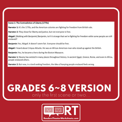 Slavery and the American Revolution | U.S. History Readers Theater Script - ["Differentiated","Grades 3-5","Grades 6-8","U.S. History - Revolutionary War"]