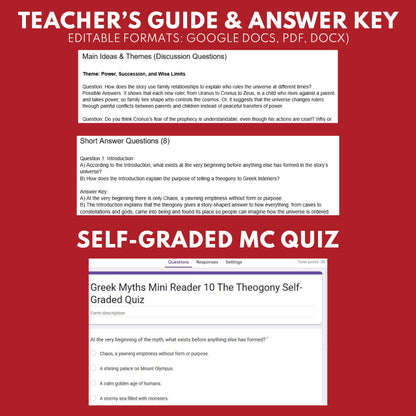 The Theogony — Greek Mythology Mini Reader #10 | Grades 6–12