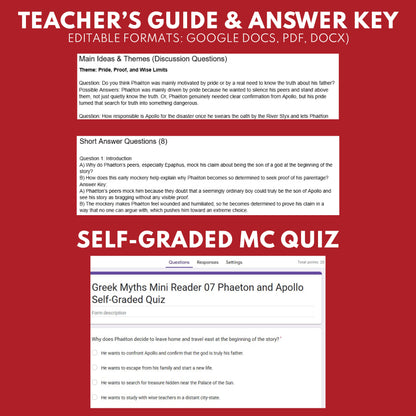 Phaeton and Apollo’s Chariot — Greek Mythology Mini Reader #07 | Grades 6–12