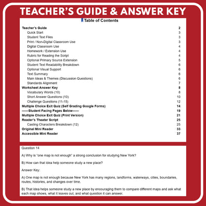 Preview page for the New York State History mini reader