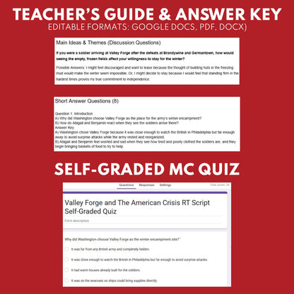 Valley Forge and The American Crisis U.S. History Mini Reader Lesson for Grade 5-8