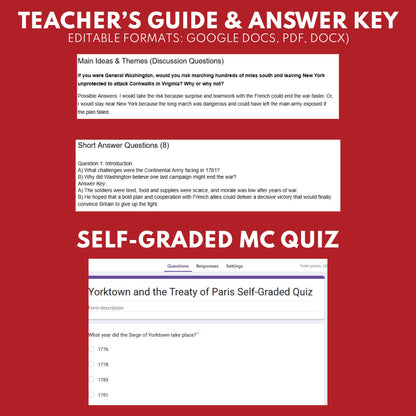 Yorktown and the Treaty of Paris U.S. History Mini Reader Lesson for Grade 5-8
