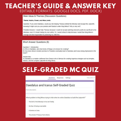 Free Daedalus and Icarus — Greek Mythology Mini Reader #01 | Grades 6–12