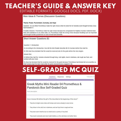 Prometheus and Pandora's Box — Greek Mythology Mini Reader #04 | Grades 6–12