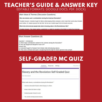 Slavery and the Revolutionary War U.S. History Mini Reader Lesson for Grade 5-8