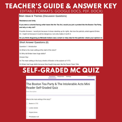 The Boston Tea Party & Intolerable Acts | FREE U.S. History Mini Reader Lesson for Grade 5+