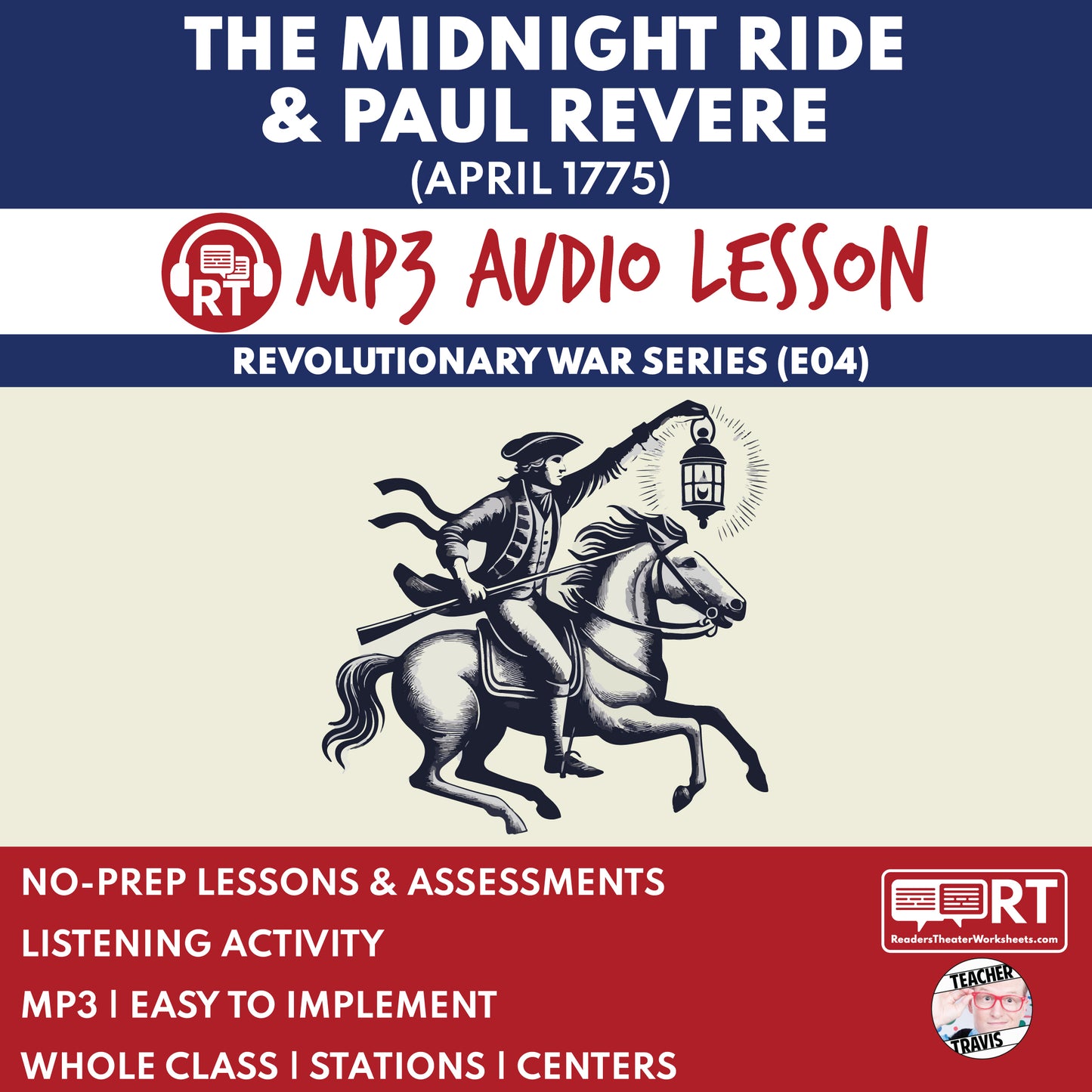 Midnight Ride and Paul Revere — Revolutionary War Audio Lesson | Grades 5–8 cover image