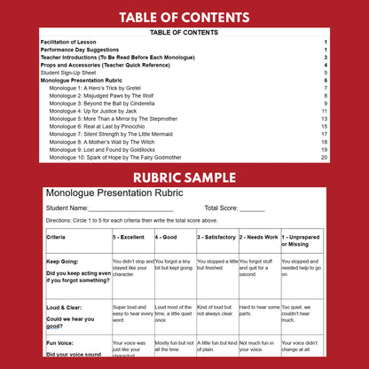 10 FREE Short Fairy Tale Monologue Scripts for Grades 1 to 3 | No Prep | Print & Go! - ["100% FREE","Grades 1-2","Grades 3-5"]