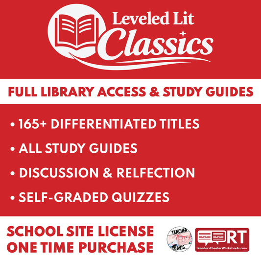 Leveled Lit Classics Library + Companion Study Guides | School Site Bundle | One-Time Purchase cover image