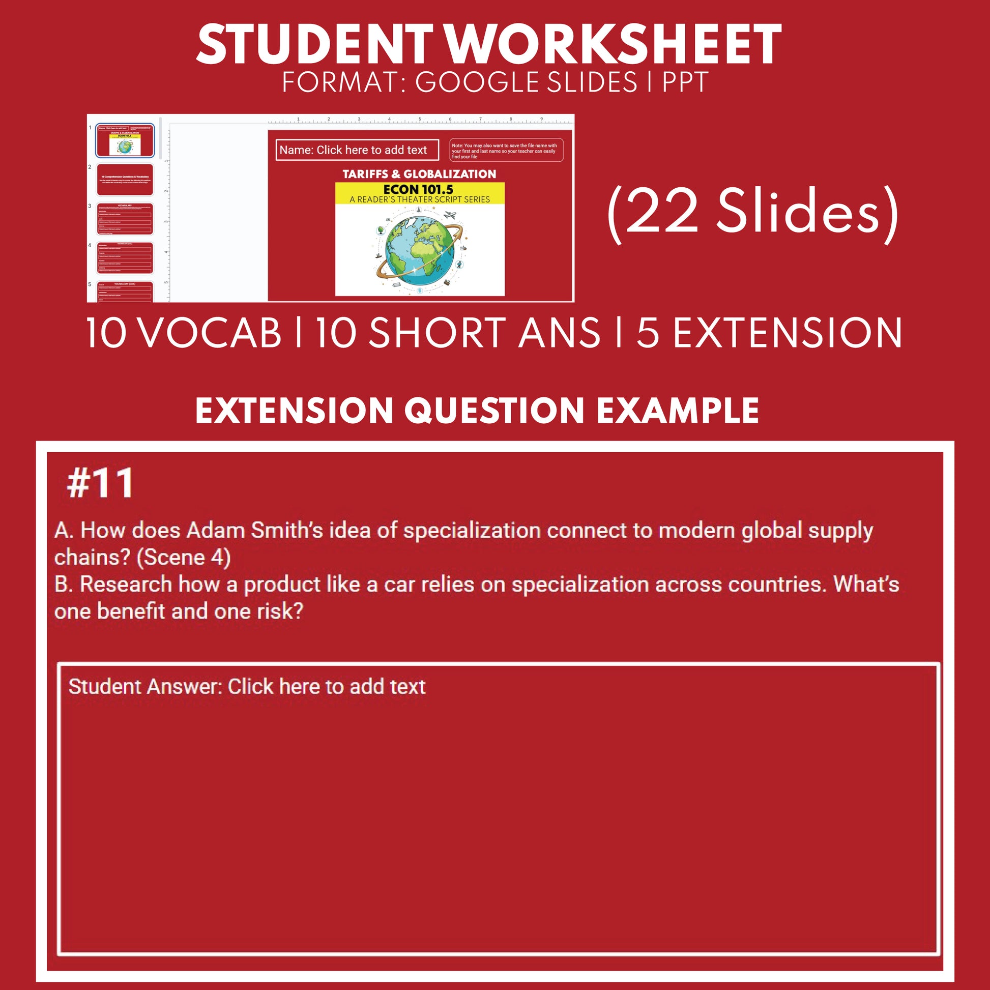 Globalization & Tariffs Reader's Theater Script | ECON 101.5 Series - ["100% FREE","Econ 101.5","Economics","Grades 9-12"]