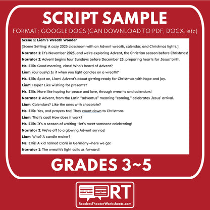 Advent (Christian) | Holiday Readers Theater Script for Grades 3 to 5 - ["Grades 3-5","Small Groups","Winter Holidays"]