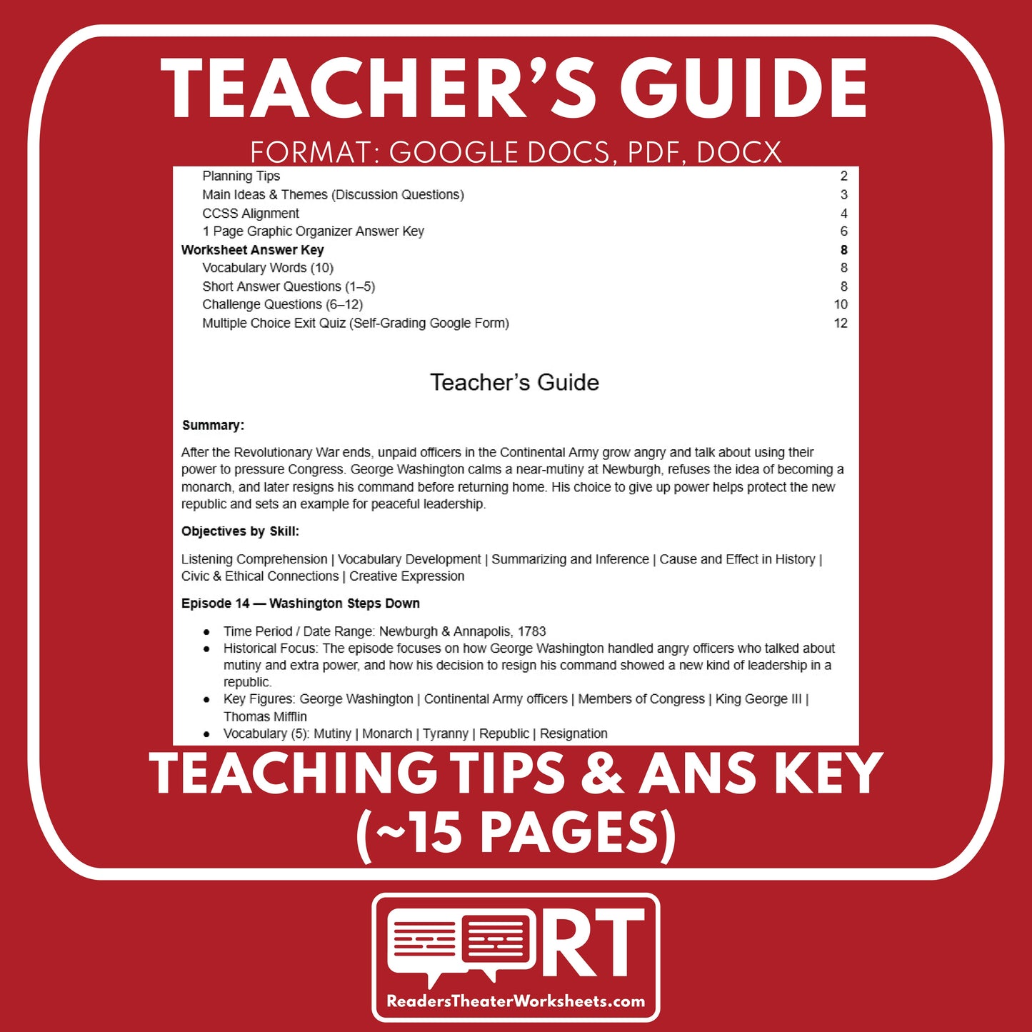 Washington Steps Down (1783) — Revolutionary War Audio Lesson | Grades 5–8