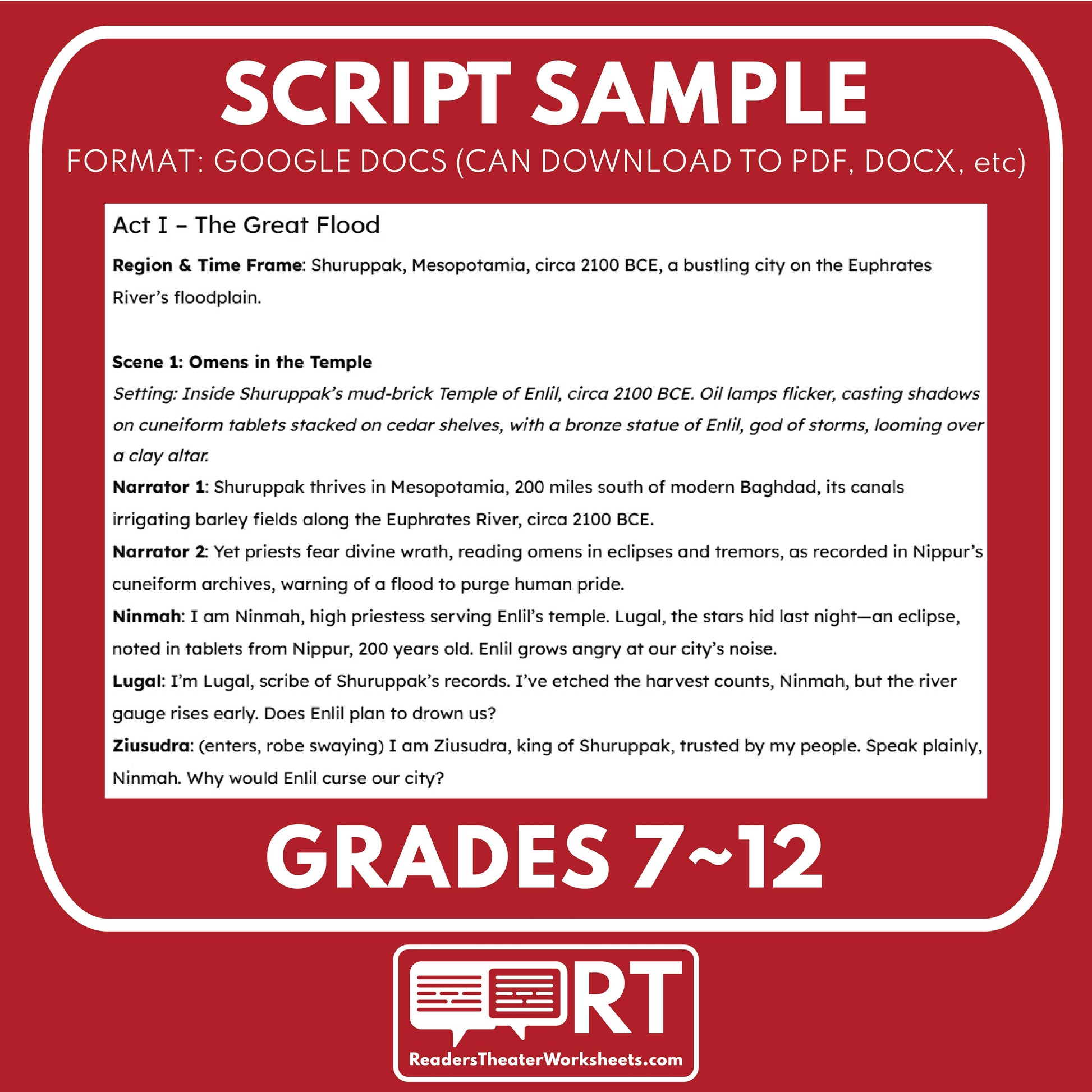 Eschatology Through Time - The Apocalyptic End of Days Readers Theater Script - ["Grades 6-8","Grades 9-12","History"]
