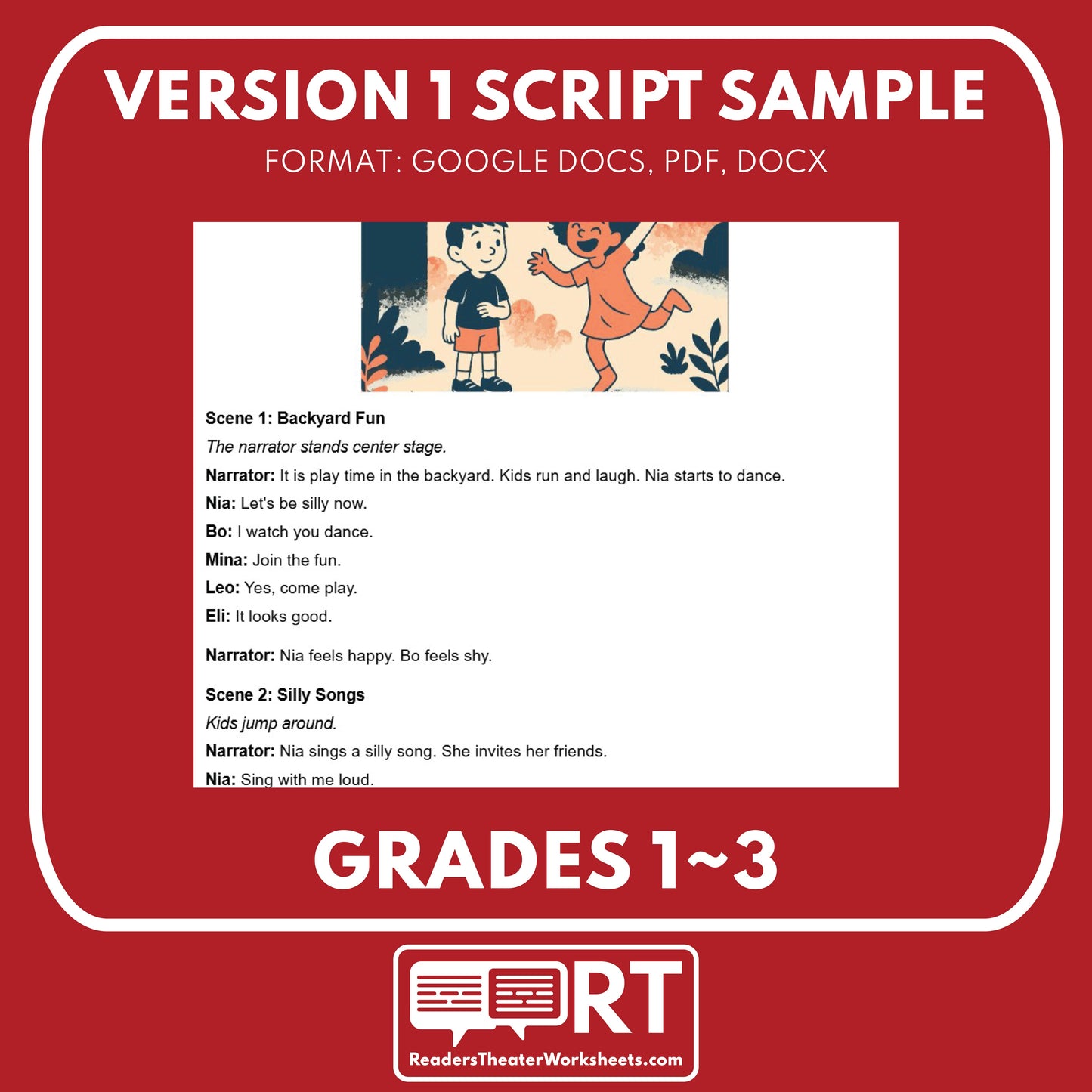 Joy Readers Theater Script SEL for Grades 1 to 3