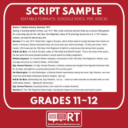 Harlem Hellfighters & Civil Rights – Readers Theater Script (Grades 11-12)