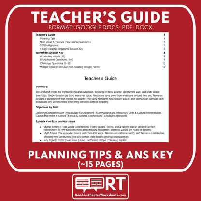 Greek Myths Series Audio Lesson E04 Echo and Narcissus | Greek Mythology