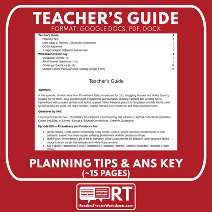 Greek Myths Series Audio Lesson E05 Prometheus and Pandora's Box | Greek Mythology