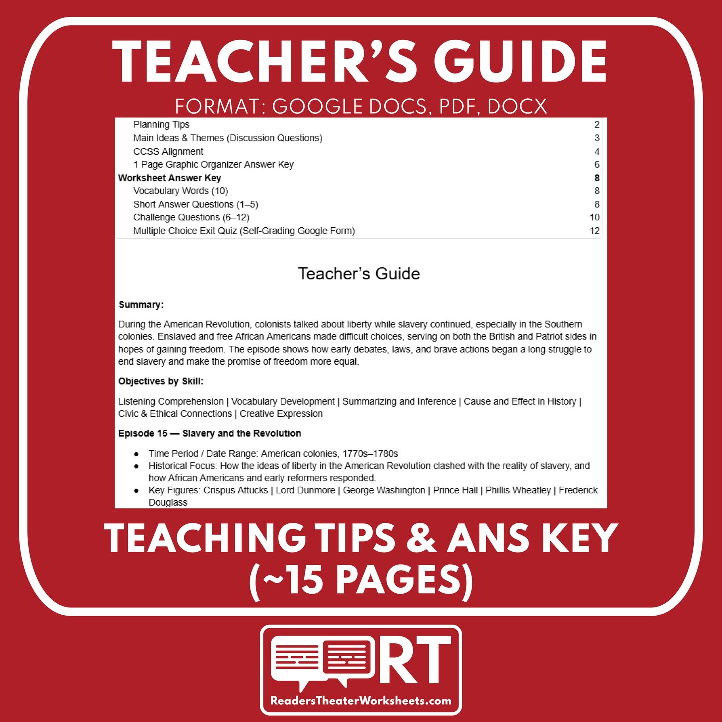 Slavery and the American Revolution (1770s–1780s) — Revolutionary War Audio Lesson | Grades 5–8