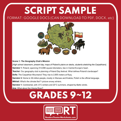 Poland Readers Theater Script | Geography & Social Studies Class - ["Geography","Grades 6-8","Grades 9-12","Self-Graded Quiz"]