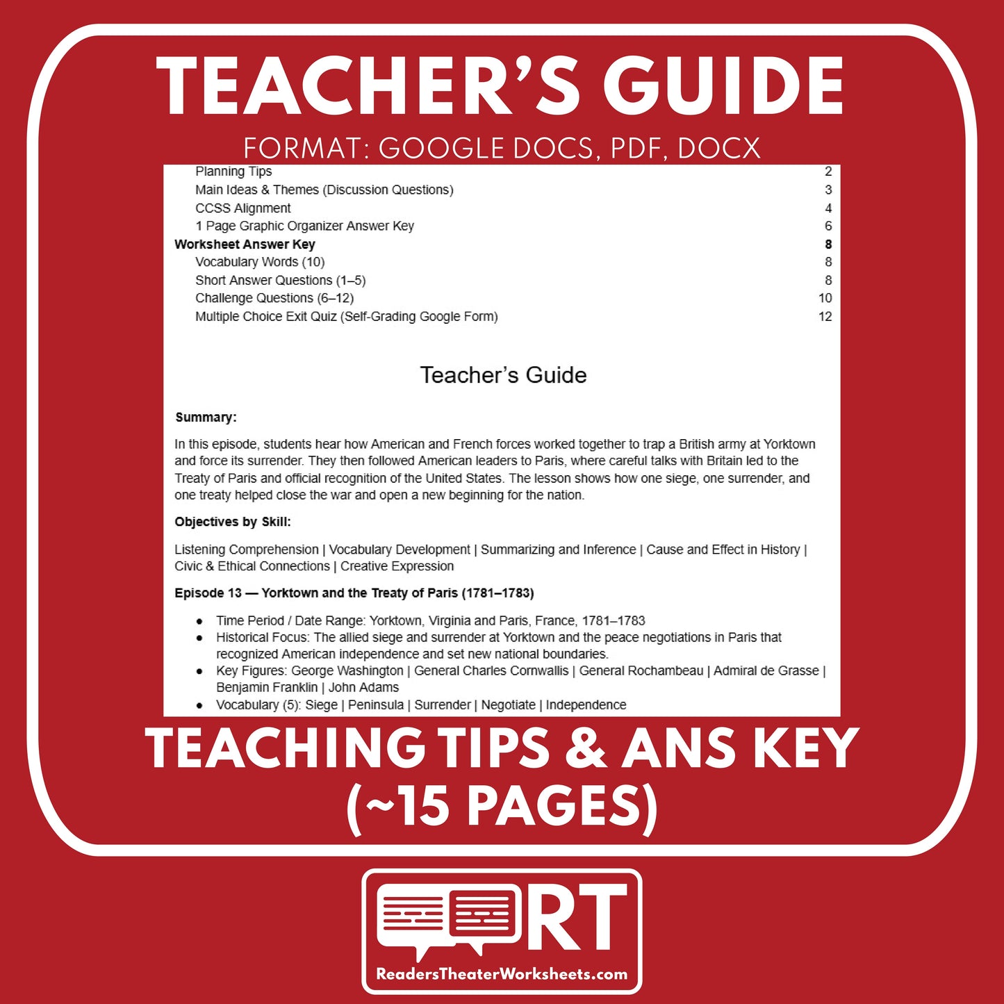 Yorktown and the Treaty of Paris (1781–1783) — Revolutionary War Audio Lesson | Grades 5–8