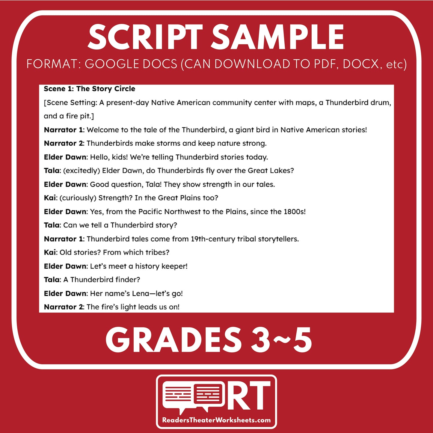 The Thunderbird - Mythical Creatures | Readers Theater Script for Grades 3 to 5 - ["Grades 3-5","Mythical Creatures"]