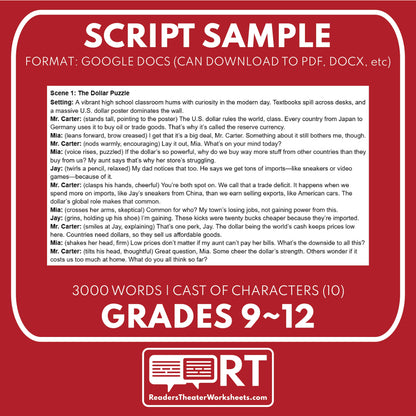 Triffin’s Dilemma Reader's Theater Script | ECON 101.5 Series - ["Econ 101.5","Economics","Grades 9-12"]