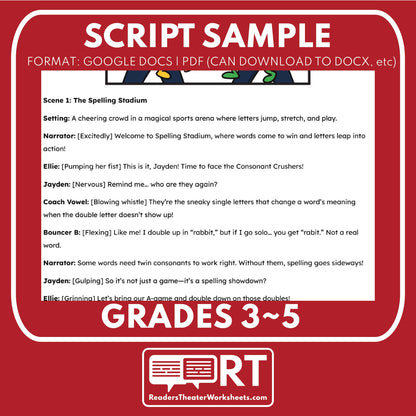 Team Twins vs. Consonant Crushers | ELA RT Script | Grades 3–5 | Long Vowels - ["Grades 3-5","Phonics"]