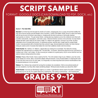 Sherlock Holmes - The Adventure of the Copper Beeches Readers Theater Script for Grades 9 to 12