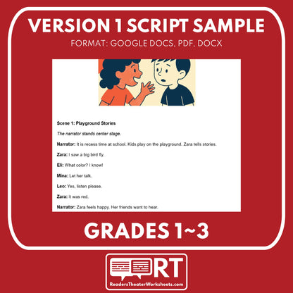 Listening Readers Theater Script SEL for Grades 1 to 3