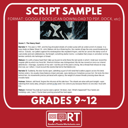 Sherlock Holmes - The Adventure of the Final Problem Readers Theater Script for Grades 9 to 12
