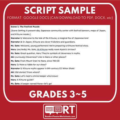 The Kitsune - Mythical Creatures | Readers Theater Script for Grades 3 to 5 - ["Grades 3-5","Mythical Creatures"]
