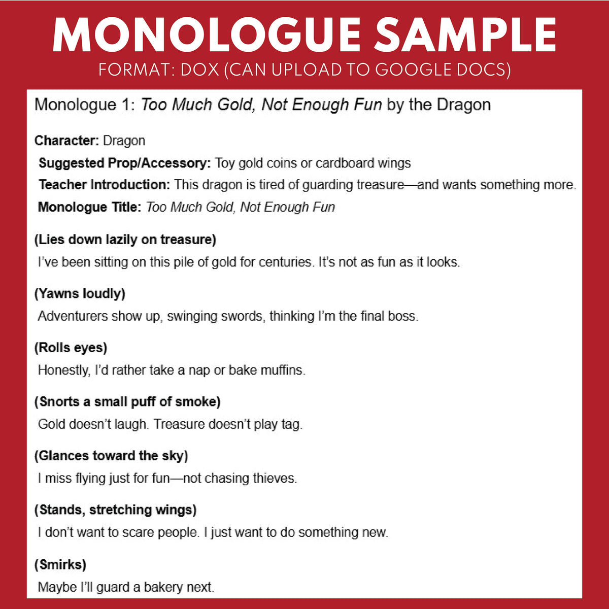 Mythical Script 10 Short Mythical Creatures Monologue Scripts for Grades 3 to 5 ...
