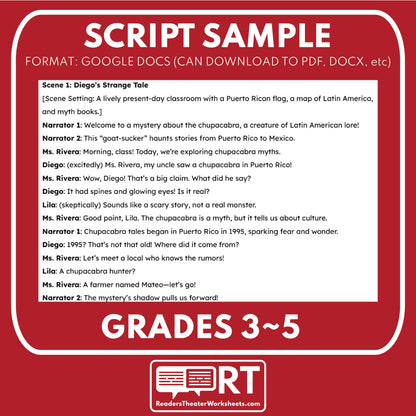 The Chupacabra - Mythical Creatures | Readers Theater Script for Grades 3 to 5 - ["Grades 3-5","Mythical Creatures"]
