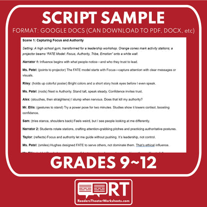 FREE Psychology 101 High School Readers Theater Script Empathy, Ethics, Manipulation - ["100% FREE","Grades 9-12","Psychology"]