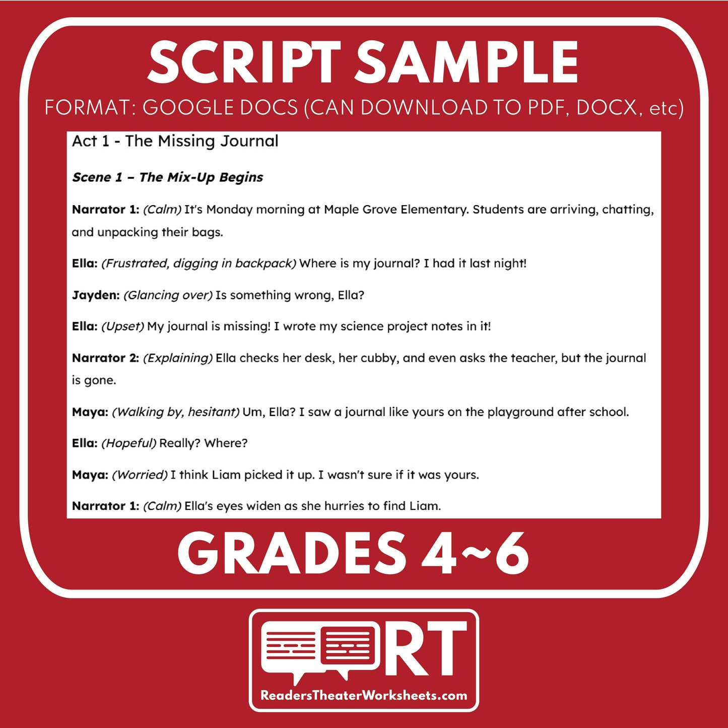The Apology Letter Free SEL Readers Theater Script for Grades 3 to 5 | CASEL - ["100% FREE","Grades 3-5","Social Emotional Learning"]