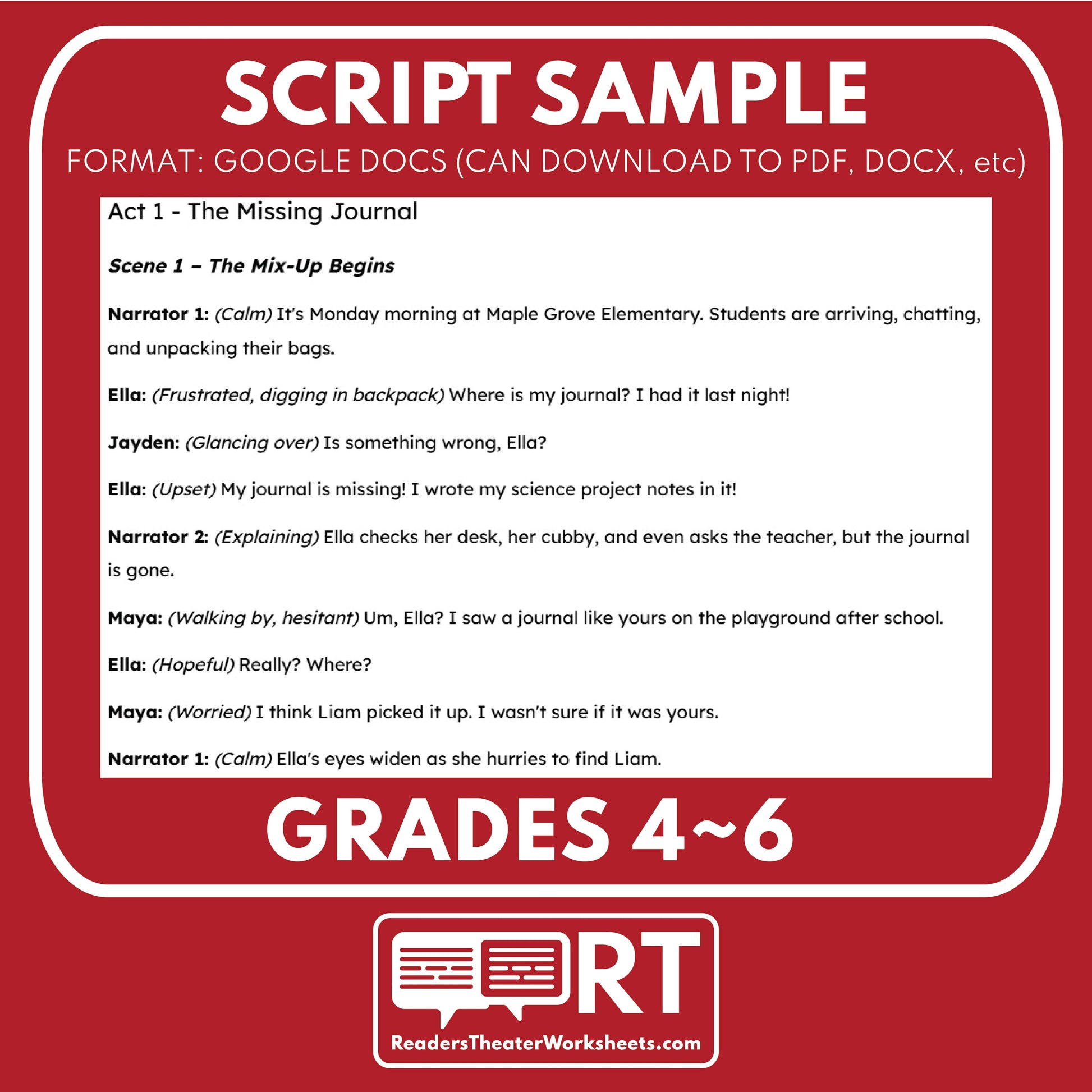 The Apology Letter Free SEL Readers Theater Script for Grades 3 to 5 | CASEL - ["100% FREE","Grades 3-5","Social Emotional Learning"]
