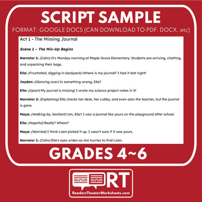 The Apology Letter Free SEL Readers Theater Script for Grades 3 to 5 | CASEL - ["100% FREE","Grades 3-5","Social Emotional Learning"]