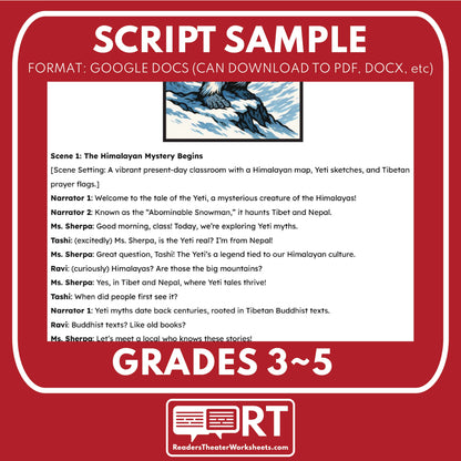 The Yeti - Mythical Creatures | Readers Theater Script for Grades 3 to 5 - ["Grades 3-5","Mythical Creatures"]