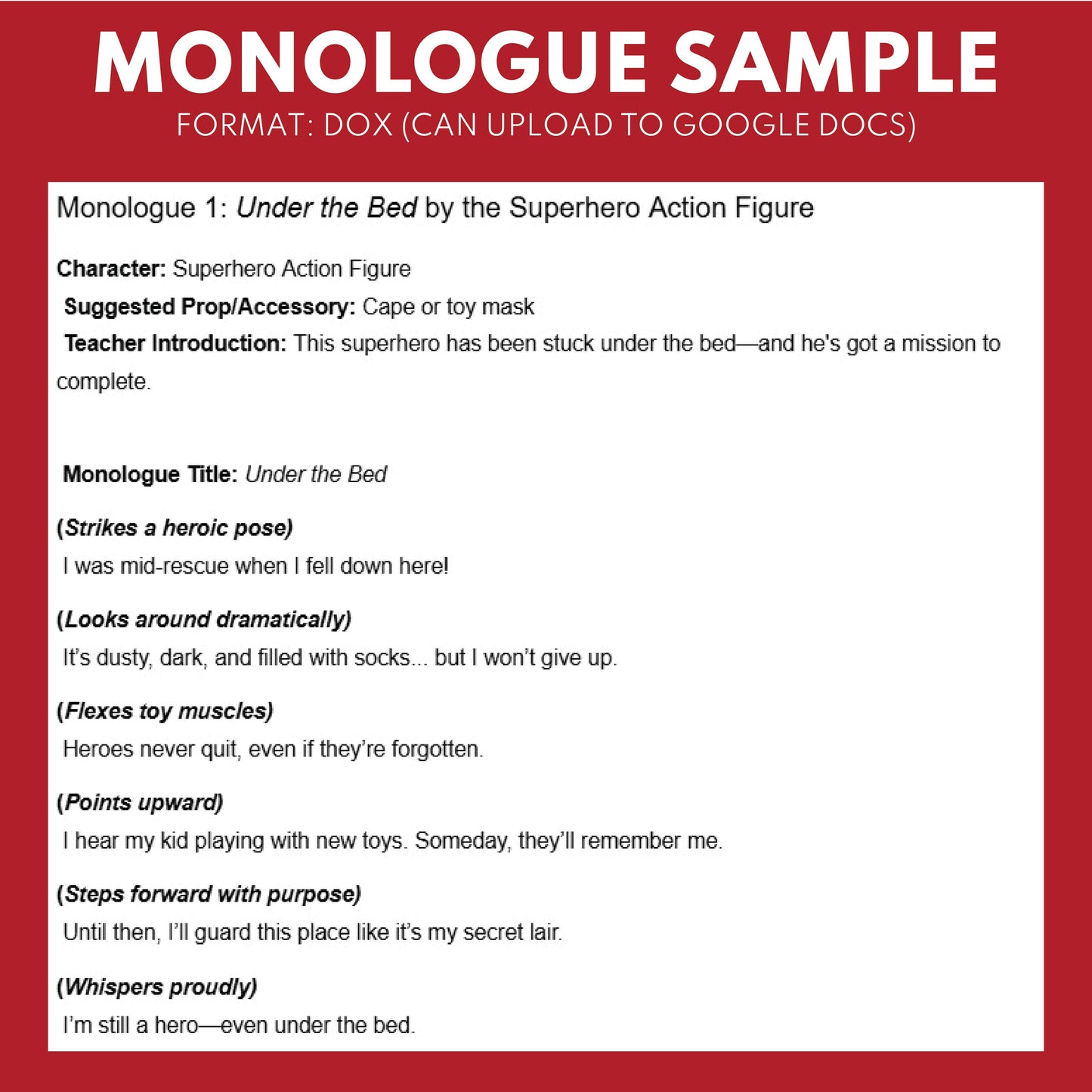 10 Lost Toys Monologue Scripts for Grades 1 to 3 | No Prep | Print & Go! - ["Grades 1-2","Grades 3-5","Monologue"]
