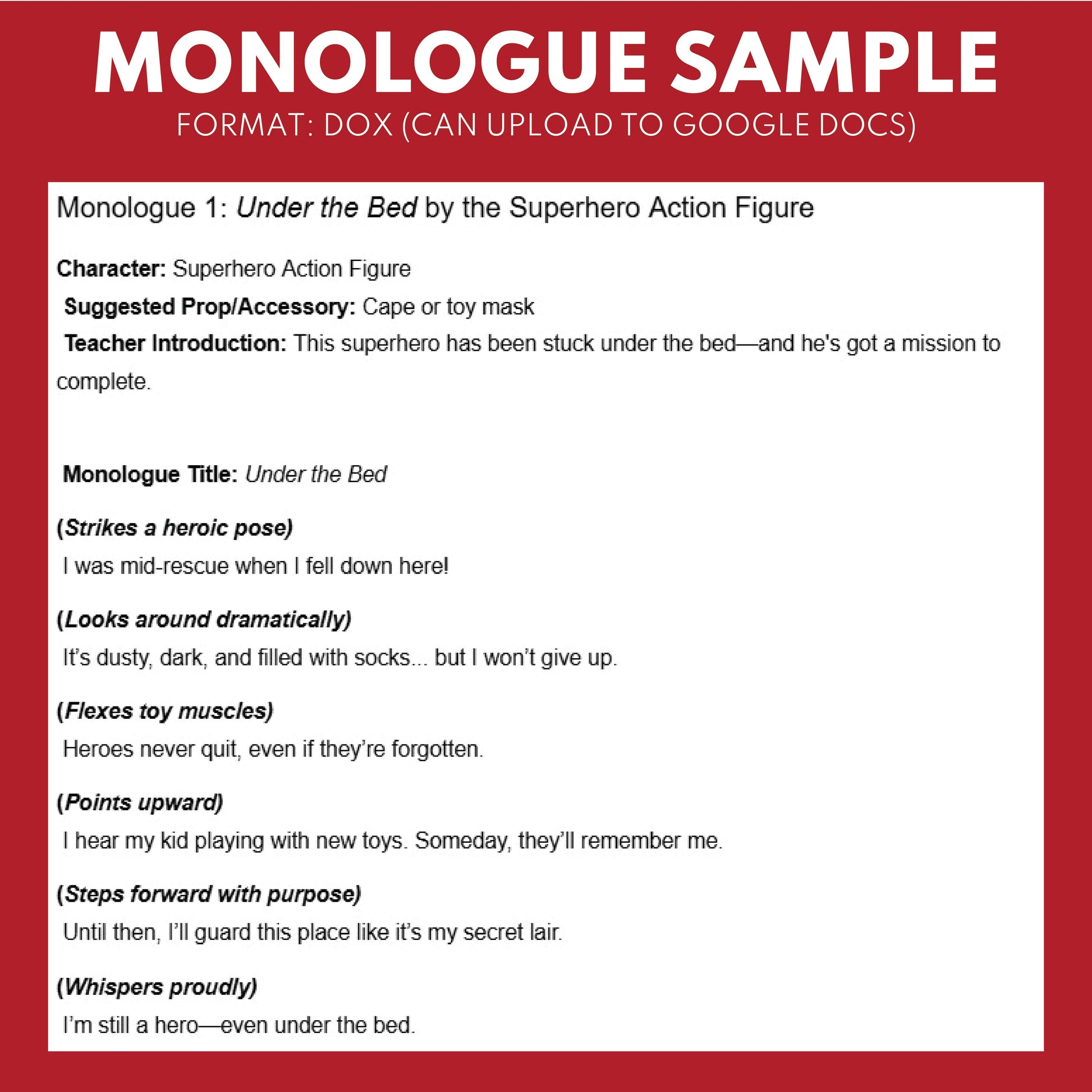 10 Lost Toys Monologue Scripts for Grades 1 to 3 | No Prep | Print & Go! - ["Grades 1-2","Grades 3-5","Monologue"]