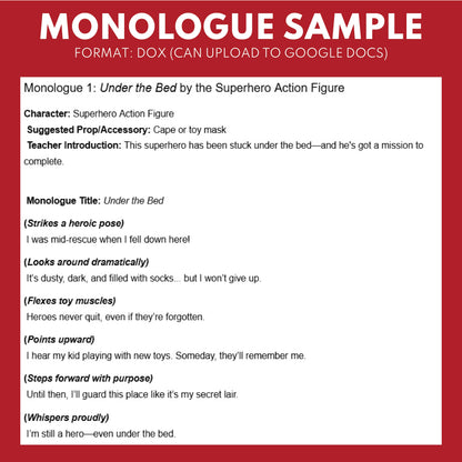 10 Lost Toys Monologue Scripts for Grades 1 to 3 | No Prep | Print & Go! - ["Grades 1-2","Grades 3-5","Monologue"]