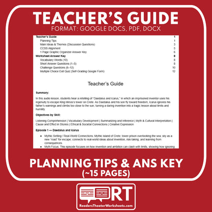 Greek Myths Series Audio Lesson E01 Daedalus and Icarus | Greek Mythology